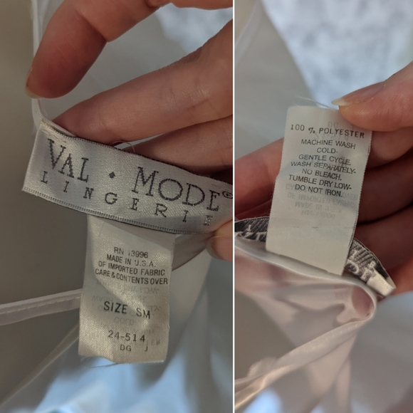 Vintage Val Mode Bridal lingerie Slip Midi Length Lace Satin Beading - Picture 9 of 9